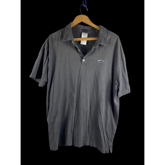 Patagonia Polo Shirt Size XL Mens Organic Cotton Gray Knit Short Sleeve - Picture 2 of 5